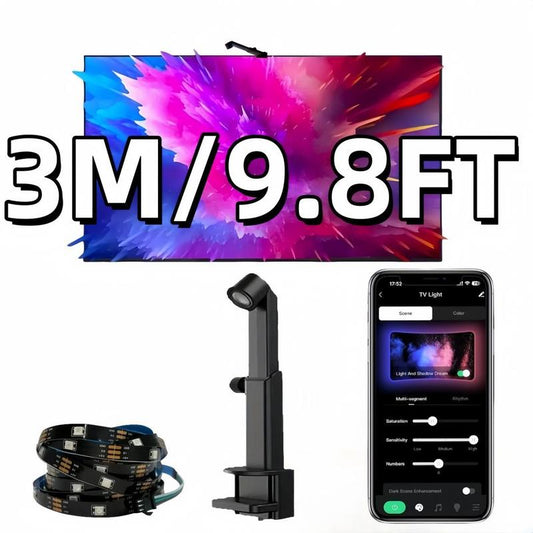 USB Smart TV Light Sync Screen LED Backlight, Sensor Controlled, Fits 55-65 Inch Tvs, Music Sync, Multiple Scene Modes, Valentine'S Day Gift